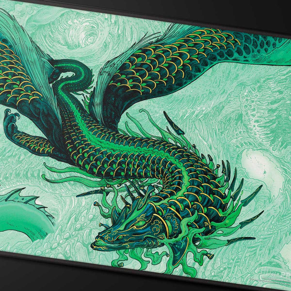 Tarkir Dragonstorm Sultai Black Stitched Standard Gaming Playmat