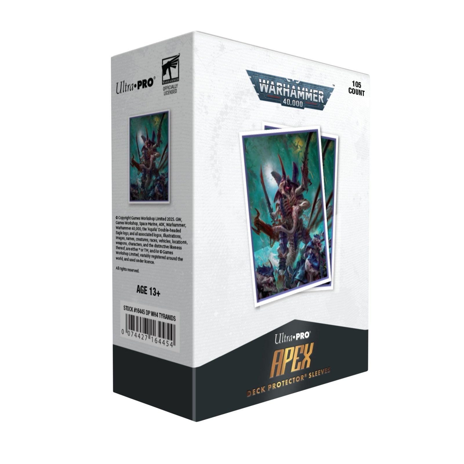 mtg 40k card sleeves Tyranid 105ct APEX DECK PROTECTOR® Sleeves for Warhammer 40,000 – Ultra PRO  International