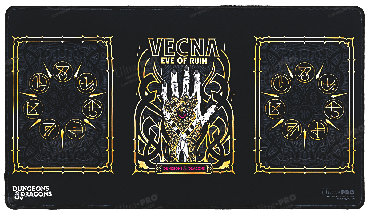 Vecna: Eve of Ruin - Black Stitched Playmat for Dungeons & Dragons | Ultra PRO International Vecna: Eve of Ruin - Black Stitched Playmat for Dungeons & Dragons | Ultra PRO International