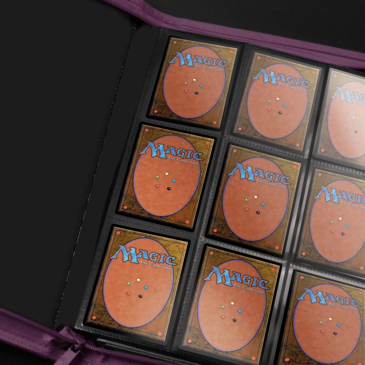 Vivid 9 - Pocket Zippered PRO - Binder - Midnight Plum - E - 16484 - Ultra PRO International - Ultra PRO International