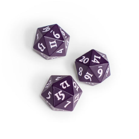 Vivid Heavy Metal D20 Dice - Midnight Plum - E - 16488 - Ultra PRO International - Ultra PRO International