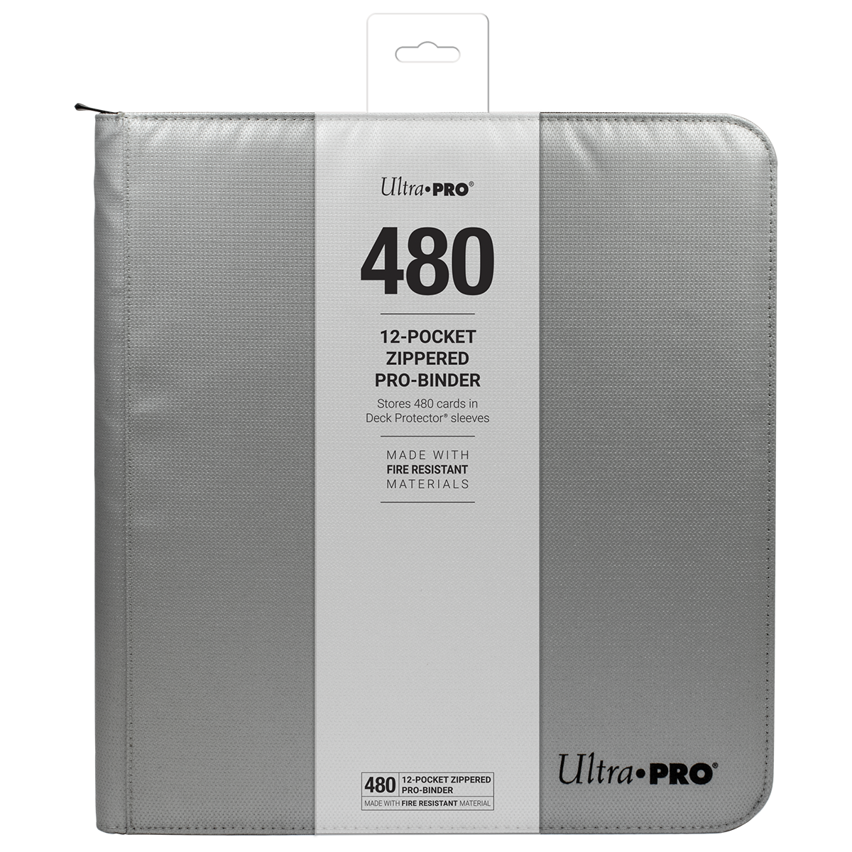 Ultra PRO 12-Pocket Zippered PRO-Binder: Silver made with Fire
