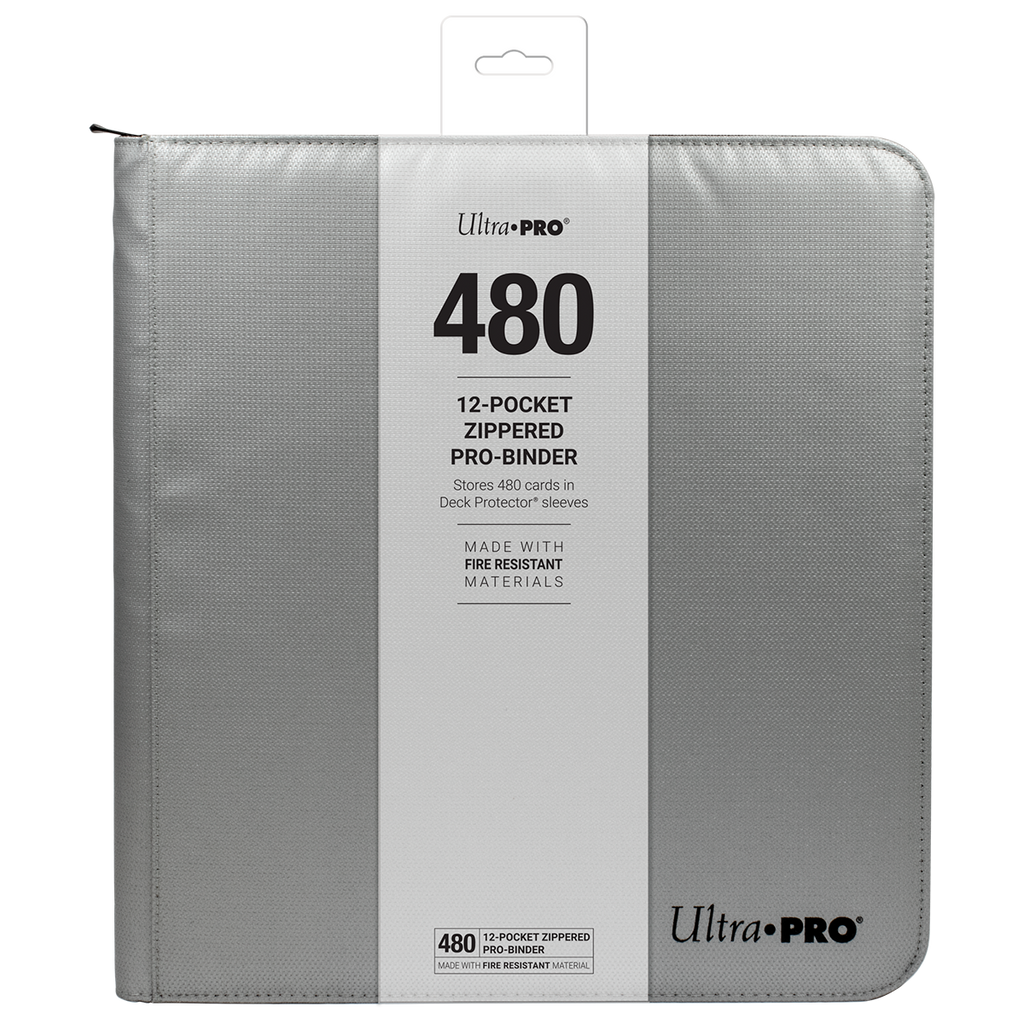 Ultra PRO 12-Pocket Zippered PRO-Binder: Silver | Ultra PRO International