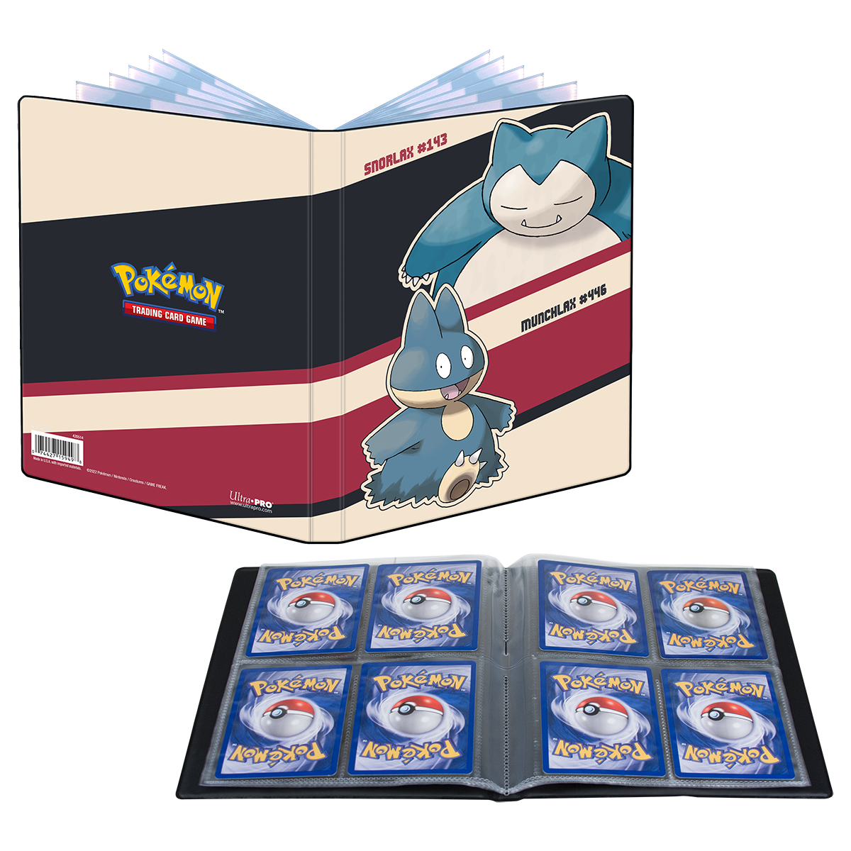 Snorlax and Munchlax 4-Pocket Portfolio for Pokémon | Ultra PRO International