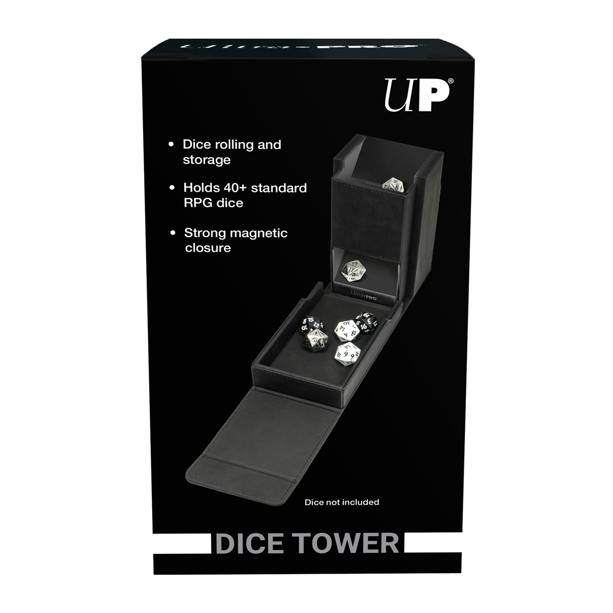 Jet Black Alcove Dice Tower | Ultra PRO International