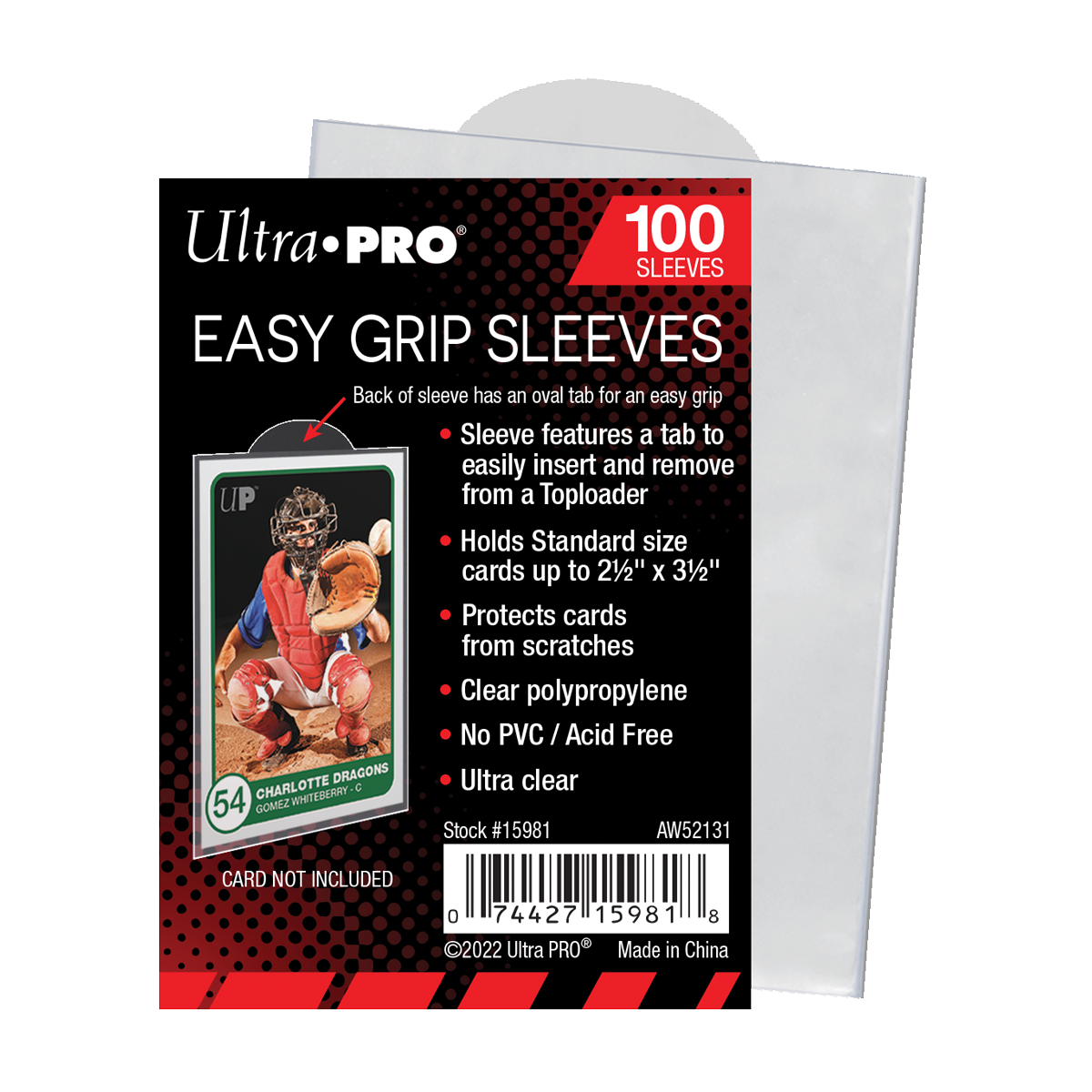 2,5 X 3,5 Easy Grip Card Sleeves (100ct)