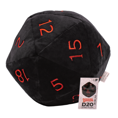 Jumbo Black D20 Novelty Dice Plush for Dungeons & Dragons | Ultra PRO International