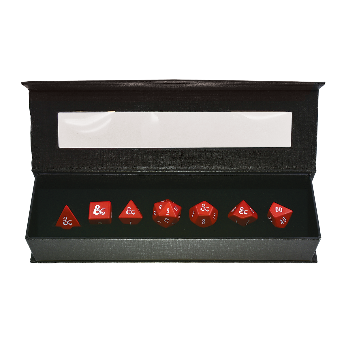 Heavy Metal Red and White RPG Dice Set (7ct) for Dungeons & Dragons | Ultra PRO International