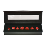 Heavy Metal Red and White RPG Dice Set (7ct) for Dungeons & Dragons | Ultra PRO International