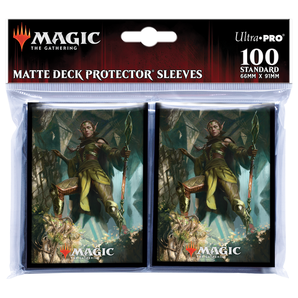 Zendikar Rising Nissa of Shadowed Boughs Standard Deck Protector Sleeves (100ct) for Magic: The Gathering | Ultra PRO International