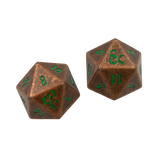 Heavy Metal Feywild Copper and Green D20 Dice Set (2ct) for Dungeons & Dragons | Ultra PRO International