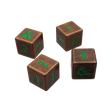 Heavy Metal Feywild Copper and Green D6 Dice Set (4ct) for Dungeons & Dragons | Ultra PRO International