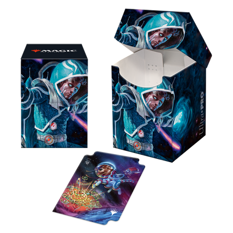 Unfinity Space Beleren & Comet, Space Puppy 100+ Deck Box for Magic: The Gathering | Ultra PRO International