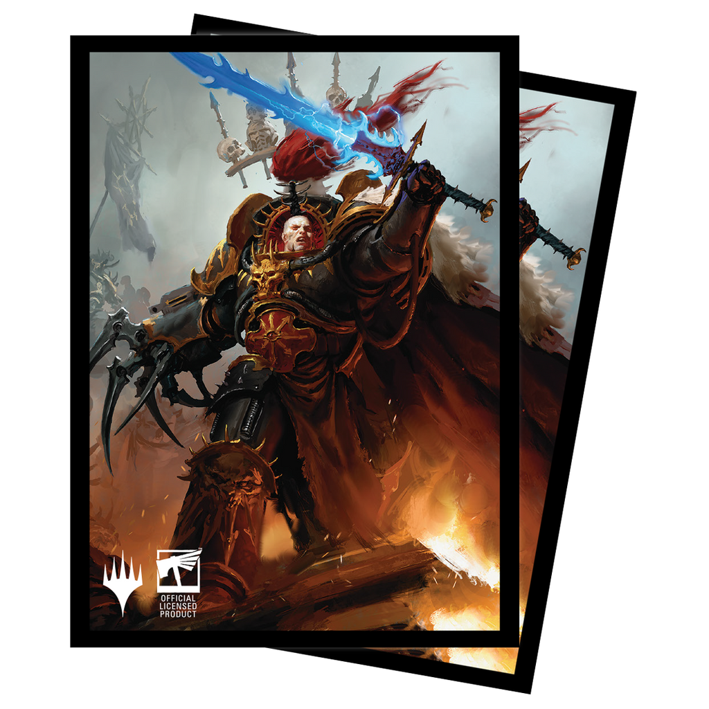 Warhammer 40K Commander Abaddon the Despoiler Standard Deck Protector Sleeves (100ct) for Magic: The Gathering | Ultra PRO International