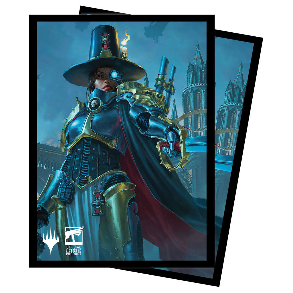 Warhammer 40K Commander Inquisitor Greyfax Standard Deck Protector Sleeves (100ct) for Magic: The Gathering | Ultra PRO International