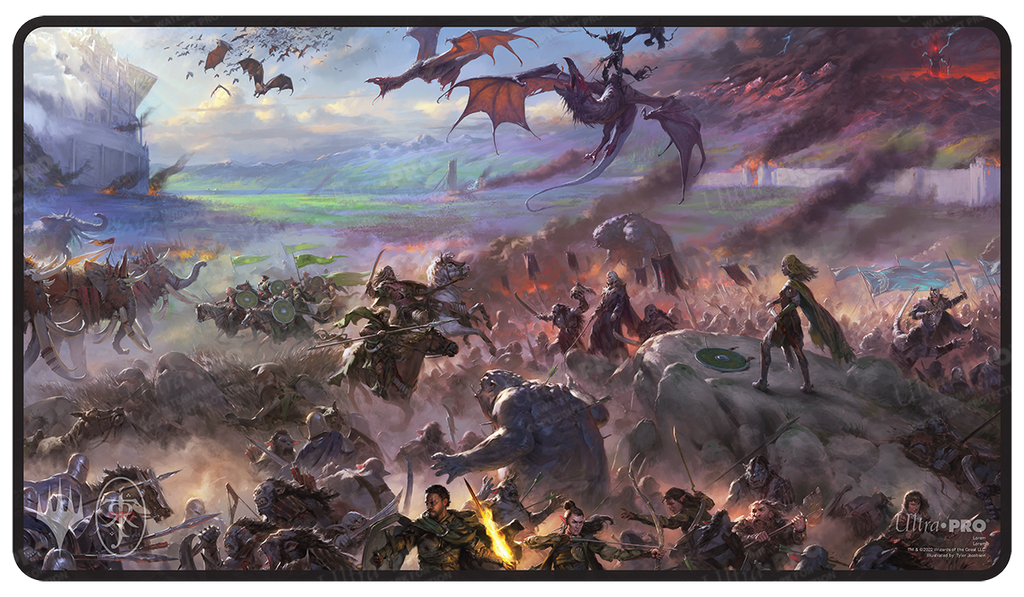 The Lord of the Rings: Tales of Middle-earth Borderless Scene Black Stitched Standard Gaming Playmat for Magic: The Gathering | Ultra PRO International