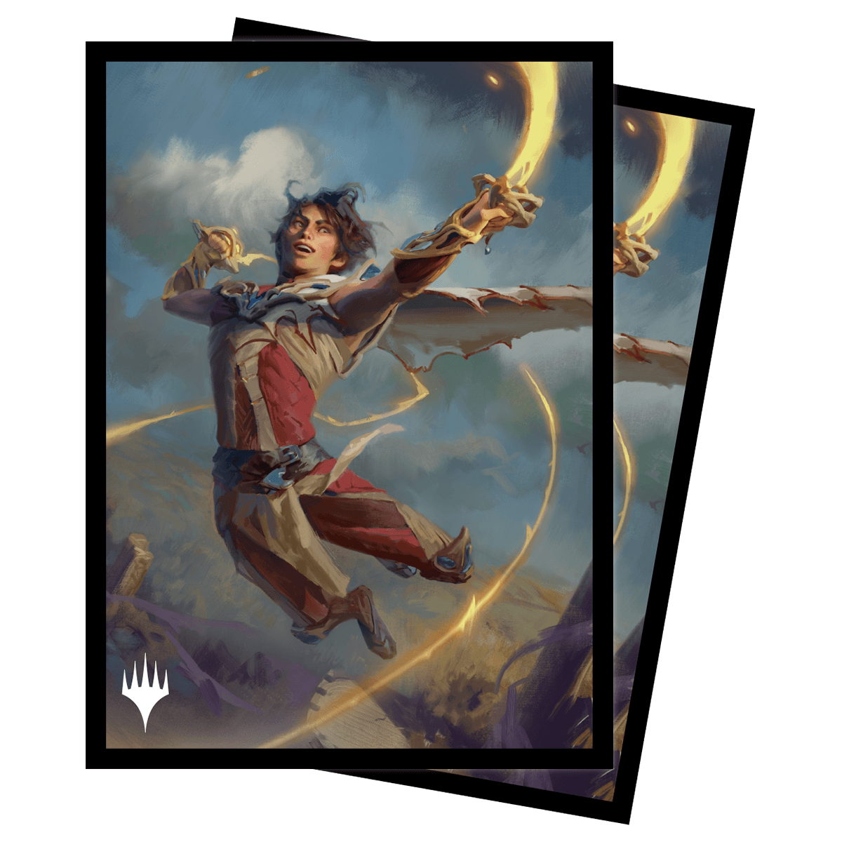 Wilds of Eldraine Kellan, the Fae-Blooded (Adventure Frame) Standard Deck Protector Sleeves (100ct) for Magic: The Gathering | Ultra PRO International