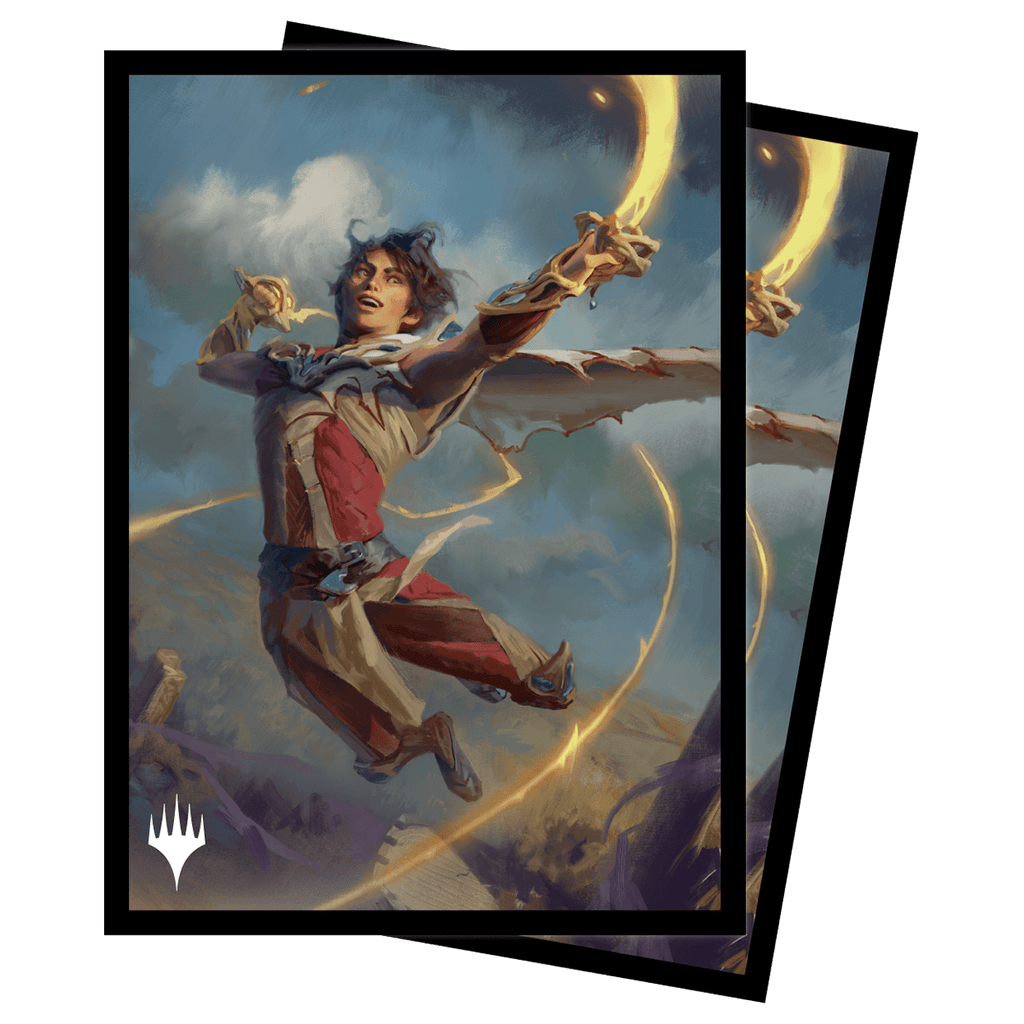 Wilds of Eldraine Kellan, the Fae-Blooded (Adventure Frame) Standard Deck Protector Sleeves (100ct) for Magic: The Gathering | Ultra PRO International