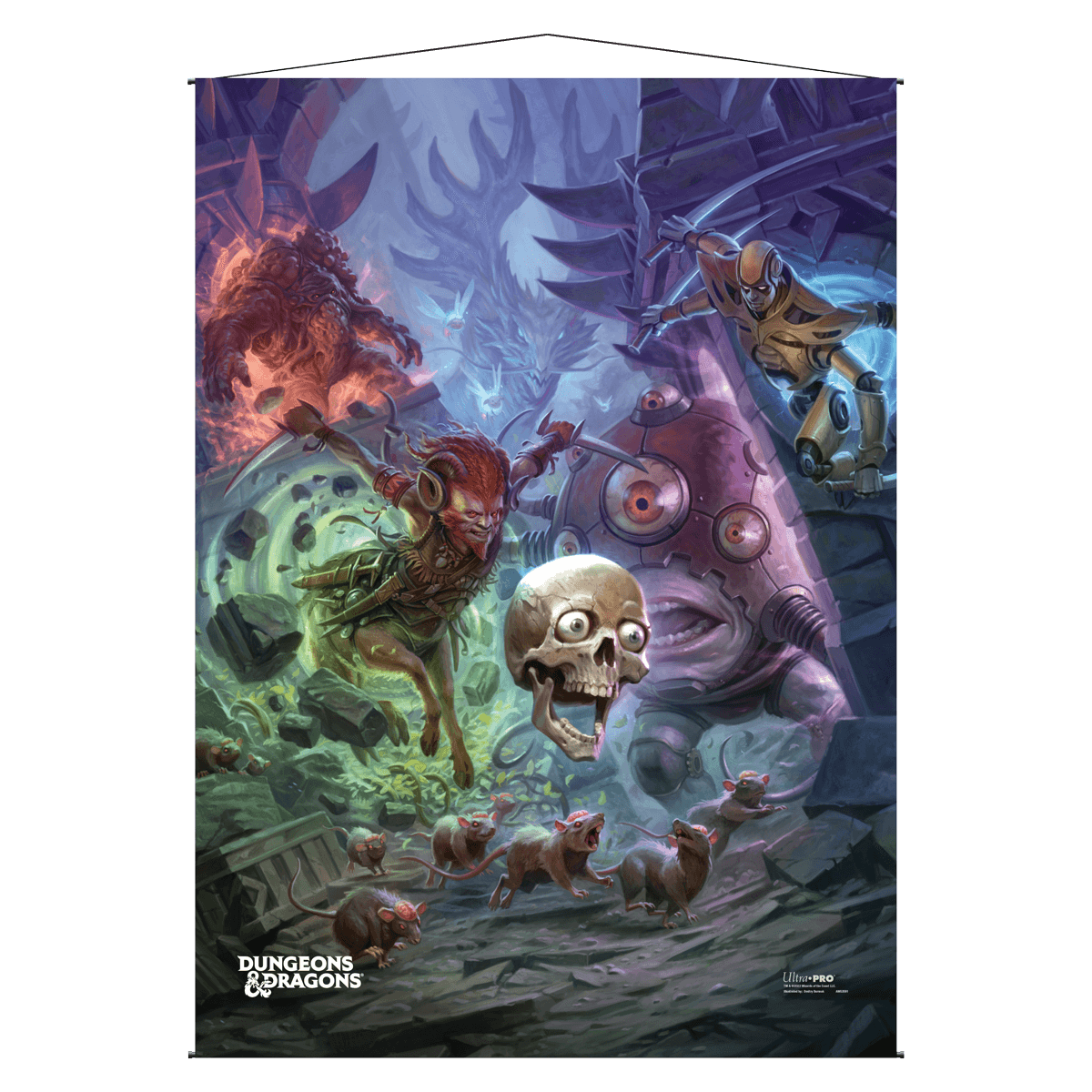 Planescape: Adventures in the Multiverse for Dungeons & Dragons Wall Scroll - Morte’s Planar Parade Standard Cover Artwork v2 | Ultra PRO International
