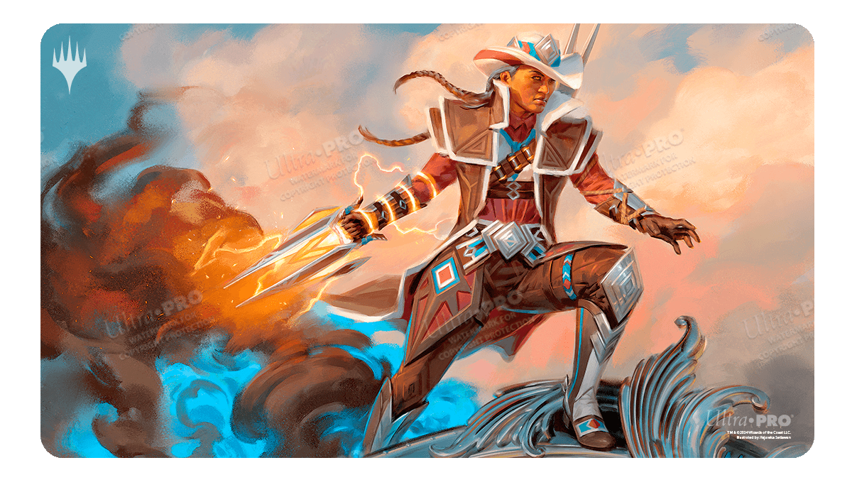 Outlaws of Thunder Junction Annie Flash, the Veteran Standard Gaming Playmat Key Art for Magic: The Gathering | Ultra PRO International