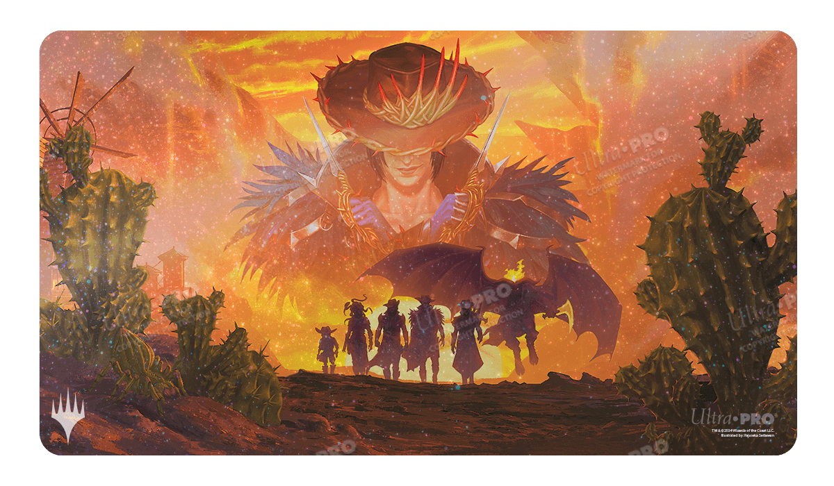 Outlaws of Thunder Junction Gang Silhouette AR Enhanced Holofoil Standard Gaming Playmat for Magic: The Gathering | Ultra PRO International