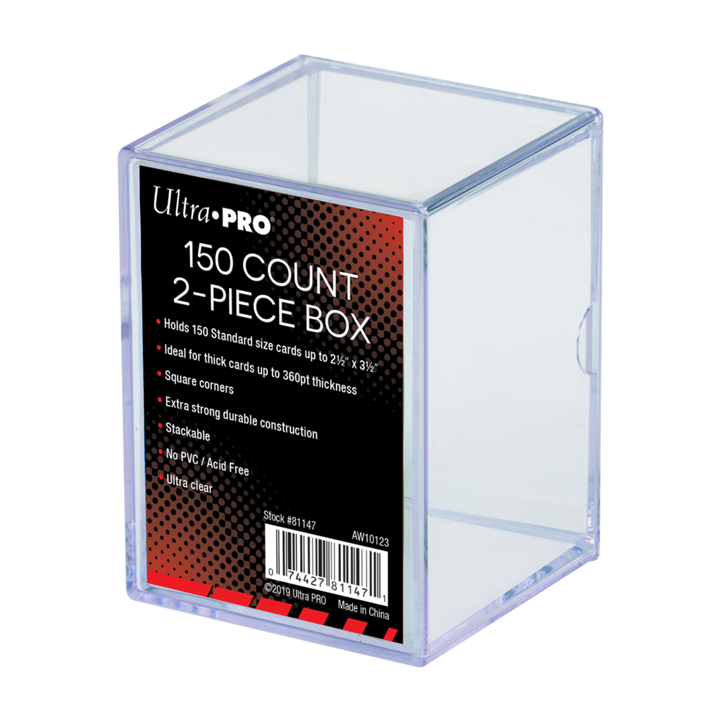 2-Piece 150-Count Clear Card Storage Box | Ultra PRO International