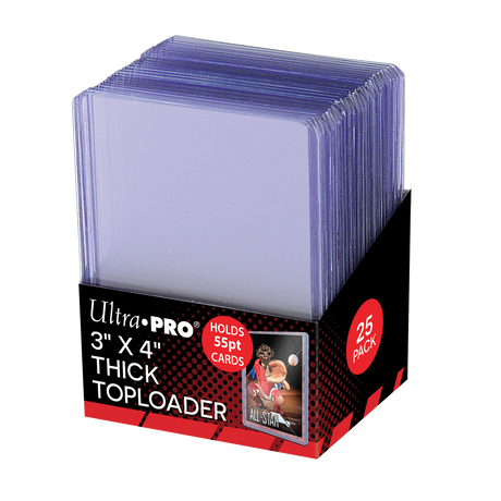 3" x 4" Clear Action Packed 55PT Toploaders (25ct) | Ultra PRO International