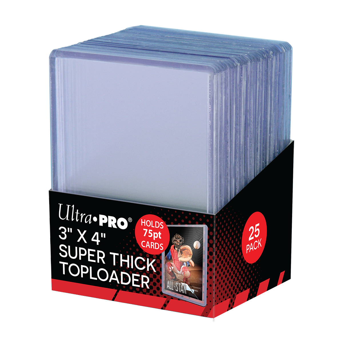 3" x 4" Clear Thick 75PT Toploaders (25ct) | Ultra PRO International