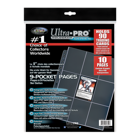 Platinum Series 9-Pocket 11-Hole Punch Pages (10ct) for Standard Size Cards | Ultra PRO International