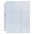 Silver Series 9-Pocket 11-Hole Punch Pages (100ct) for Standard Size Cards | Ultra PRO International