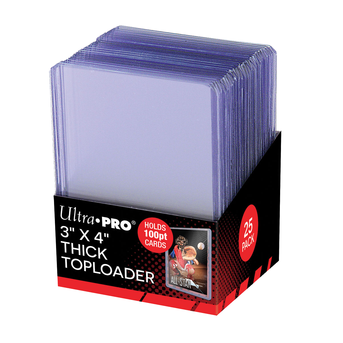 3" x 4" Clear Thick 100PT Toploaders (25ct) | Ultra PRO International