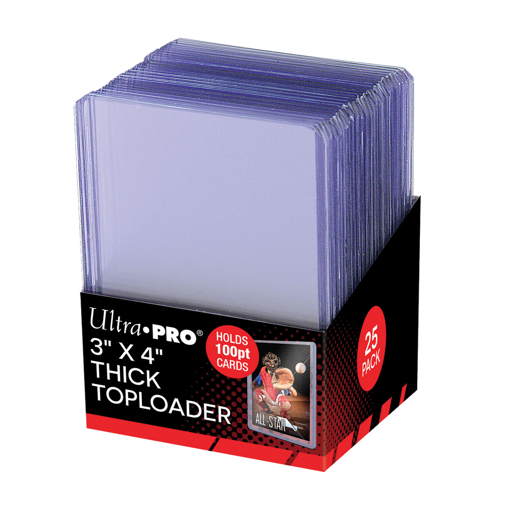 3" x 4" Clear Thick 100PT Toploaders (25ct) | Ultra PRO International