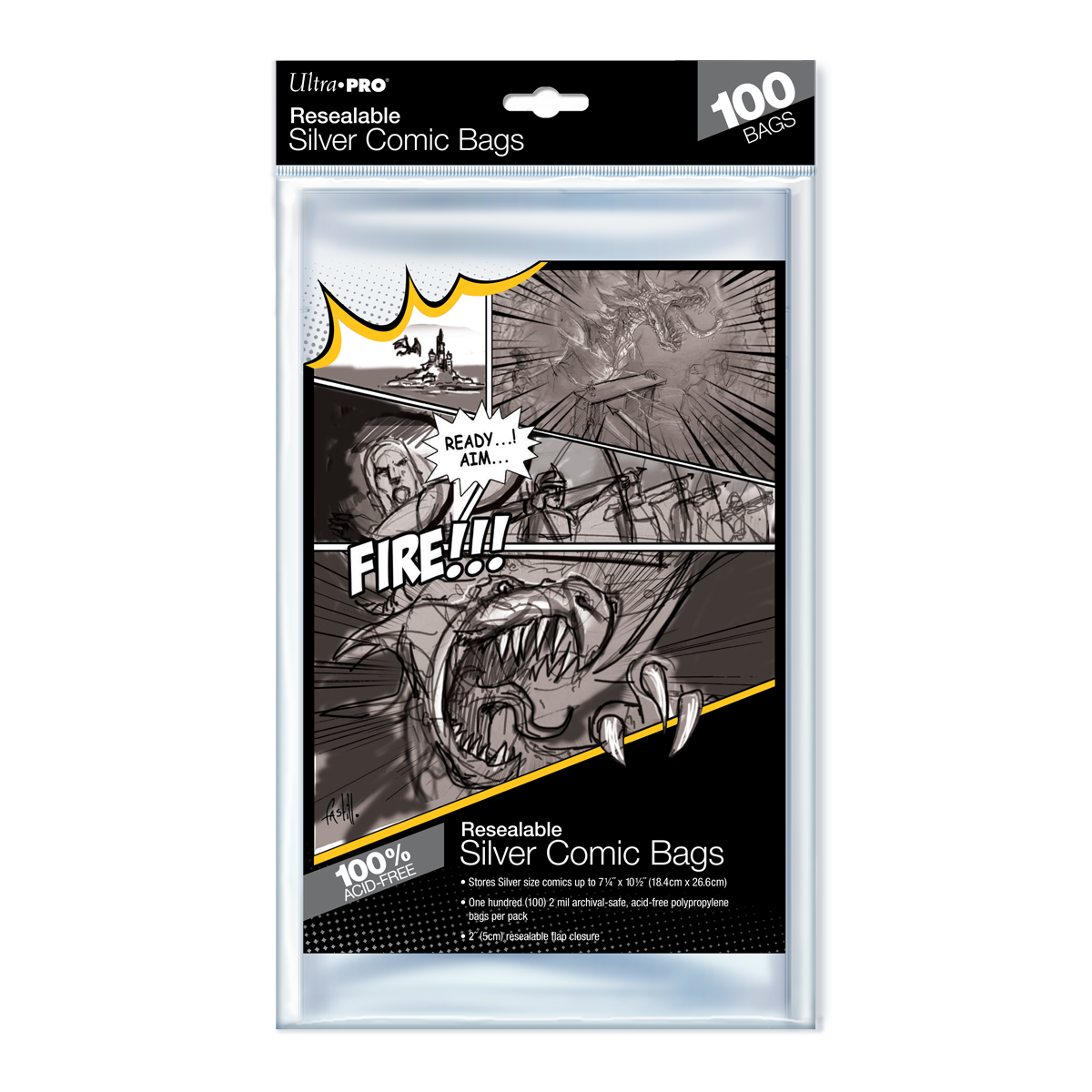 Silver Age Size Resealable Comic Bags (100ct) | Ultra PRO International