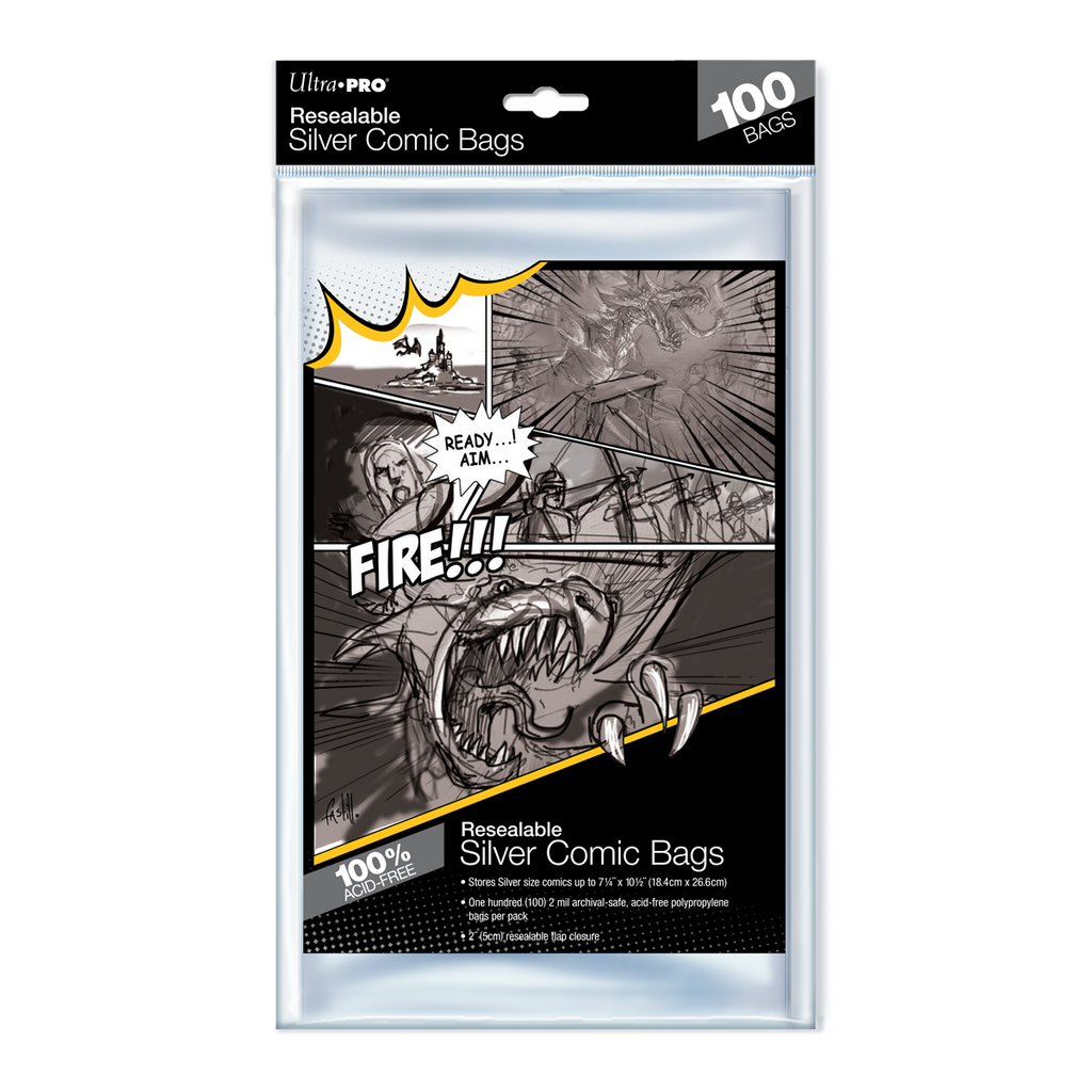 Silver Age Size Resealable Comic Bags (100ct) | Ultra PRO International
