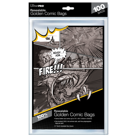 Golden Age Size Resealable Comic Bags (100ct) | Ultra PRO International