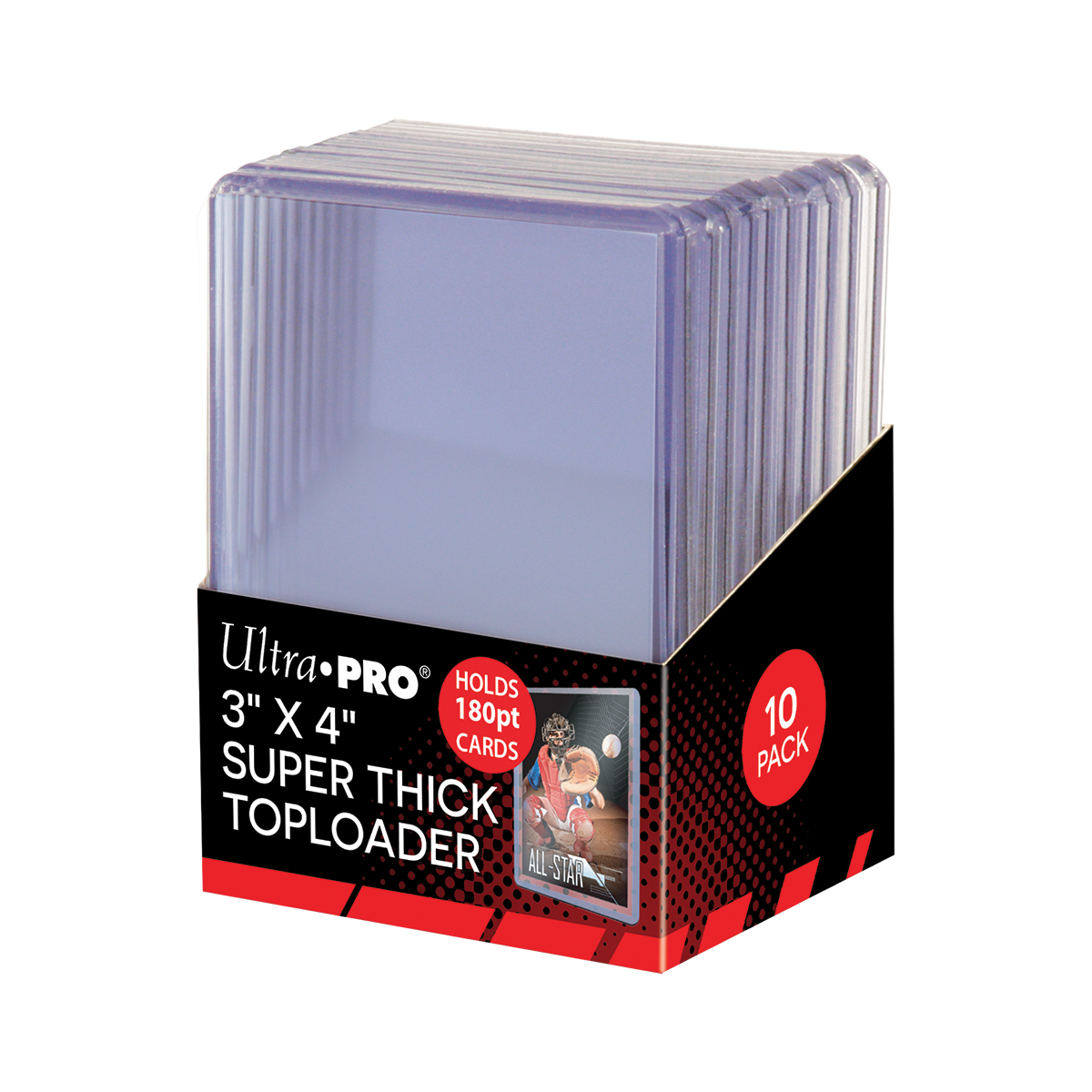 3" x 4" Clear Super Thick 180PT Toploaders (10ct) | Ultra PRO International