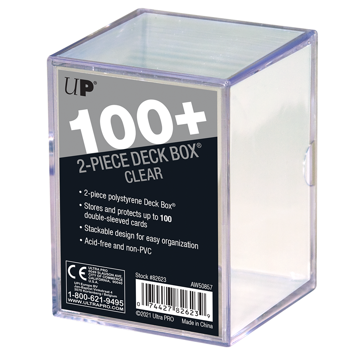 2-Piece Clear 100+ Deck Box | Ultra PRO International