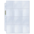 Platinum Series 12-Pocket 3-Hole Pages (100ct) for 2-1/4" x 2.5" for Cards | Ultra PRO International