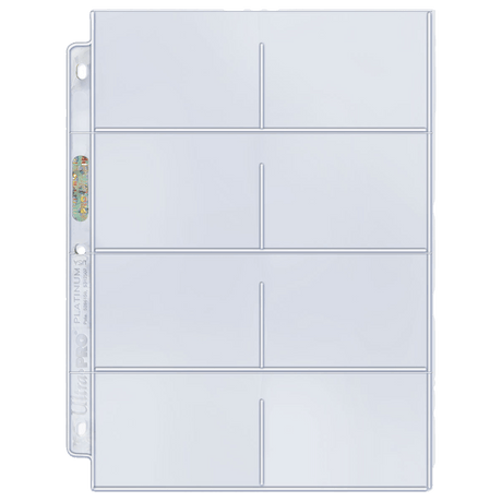 Platinum Series 8-Pocket Pages (100ct) for 2-3/4" x 3-1/2" Cards - E-81421 - Ultra PRO- Ultra PRO International